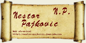 Nestor Pajković vizit kartica